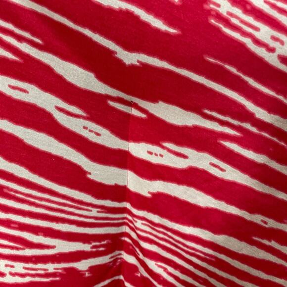 MICHAEL Michael Kors Red & White Animal Print Boat Neck Cold-Shoulder Top Large - Picture 8 of 13